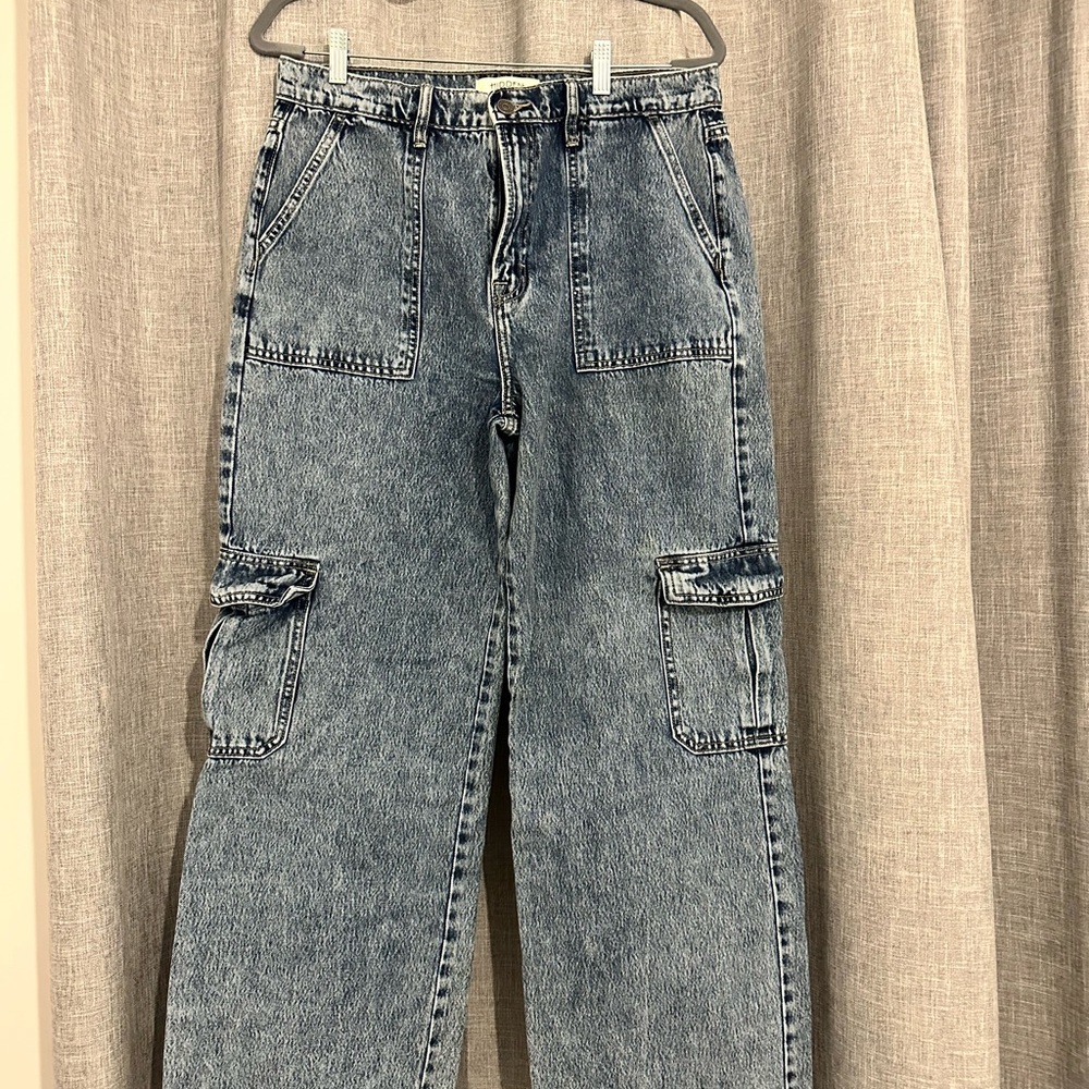 Denim Cargo Jeans